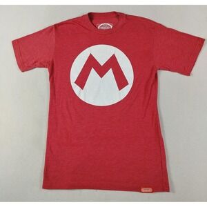 Nintendo‎ Shirt Mens Small Red Super Mario M Logo Graphic Tee Nintendo New York